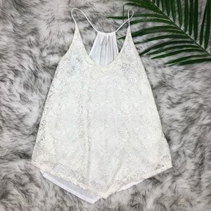 Minimi Racerback White Lace Top